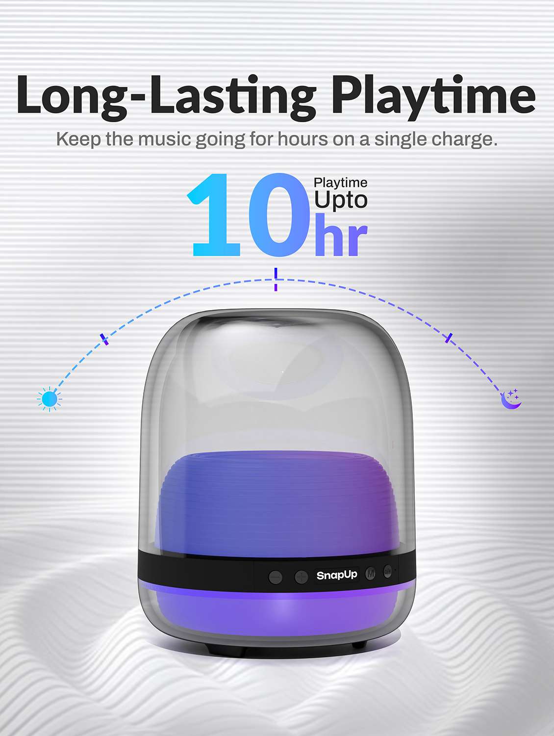 snapup groove blast premium bluetooth speaker (electric black) - 22557006 -  Standard Image - 7
