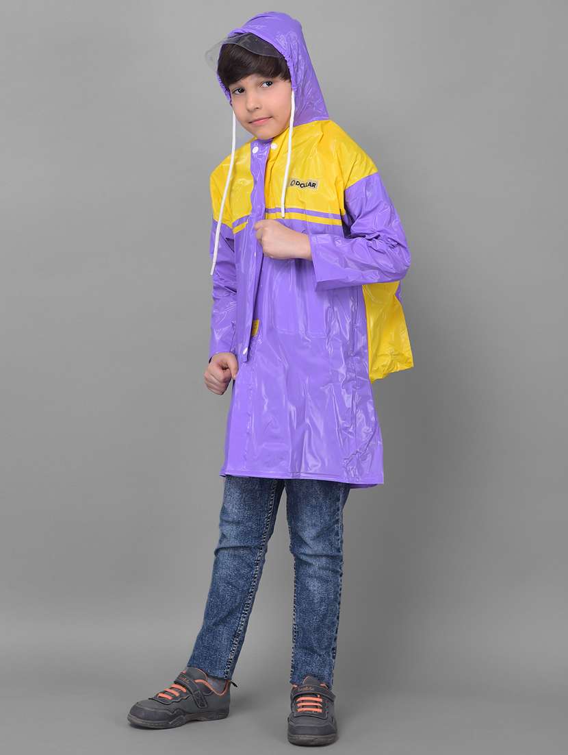 kids colourblocked long sleeves raincoat - 22557151 -  Standard Image - 2