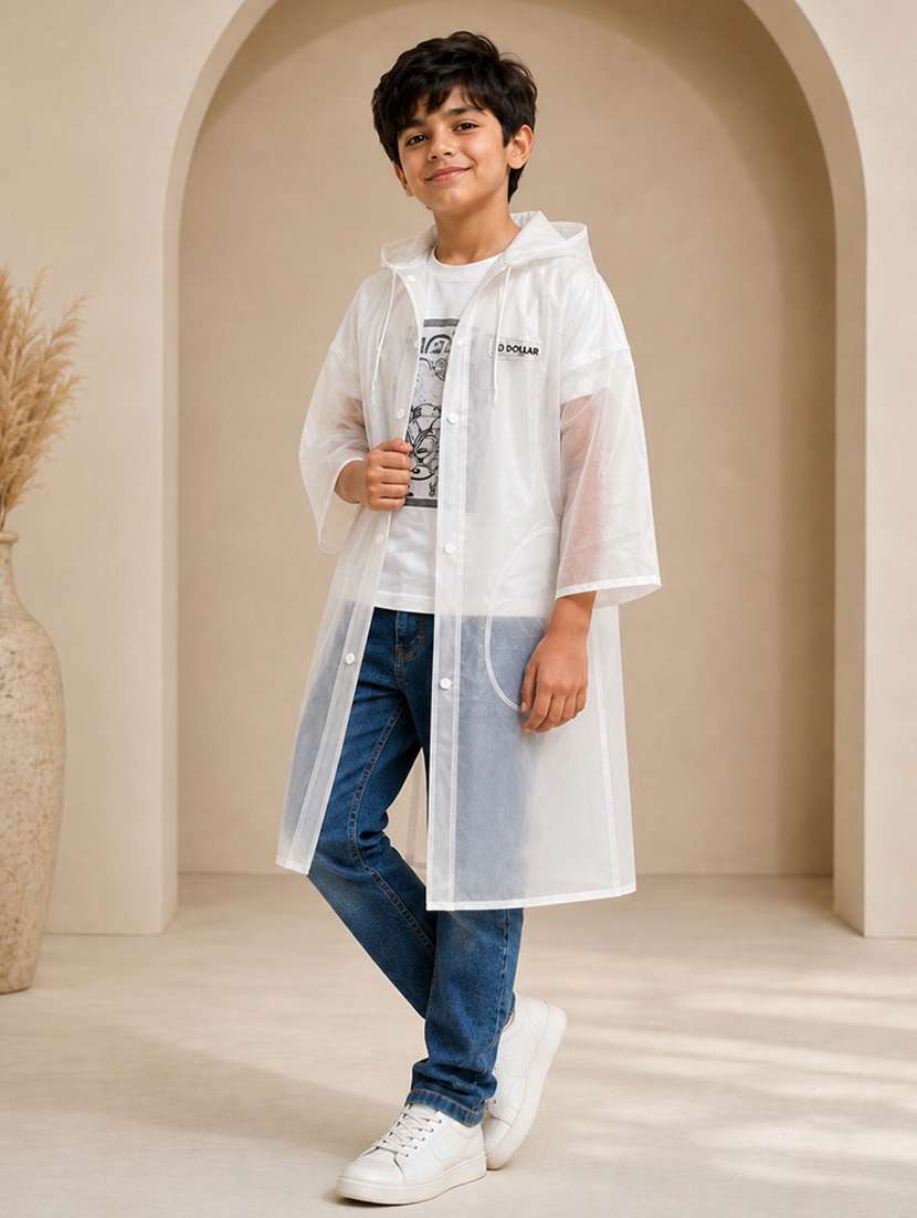 kids solid long sleeves raincoat - 22557168 -  Standard Image - 2