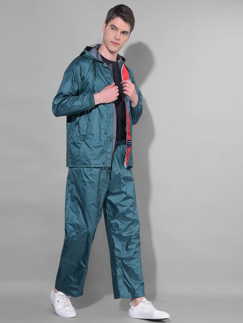 men solid long sleeve hooded rain suit set - 22557437 -  Standard Image - 2