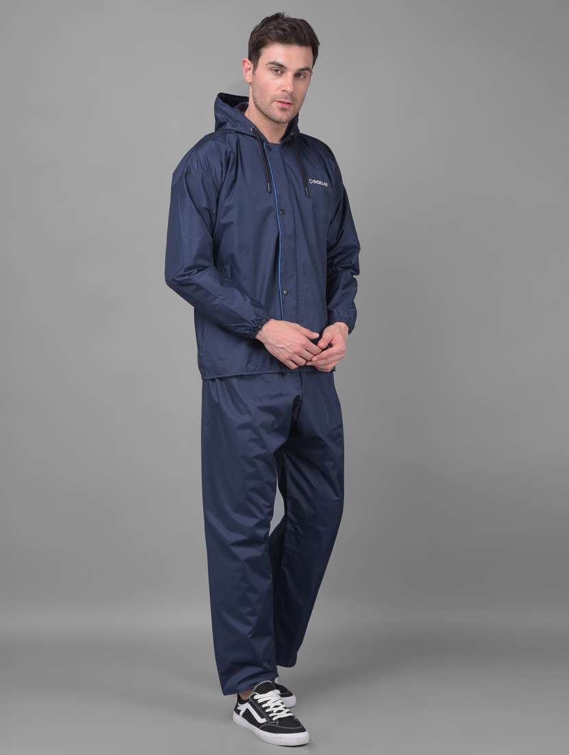 men solid long sleeve hooded rain suit set - 22557524 -  Standard Image - 2