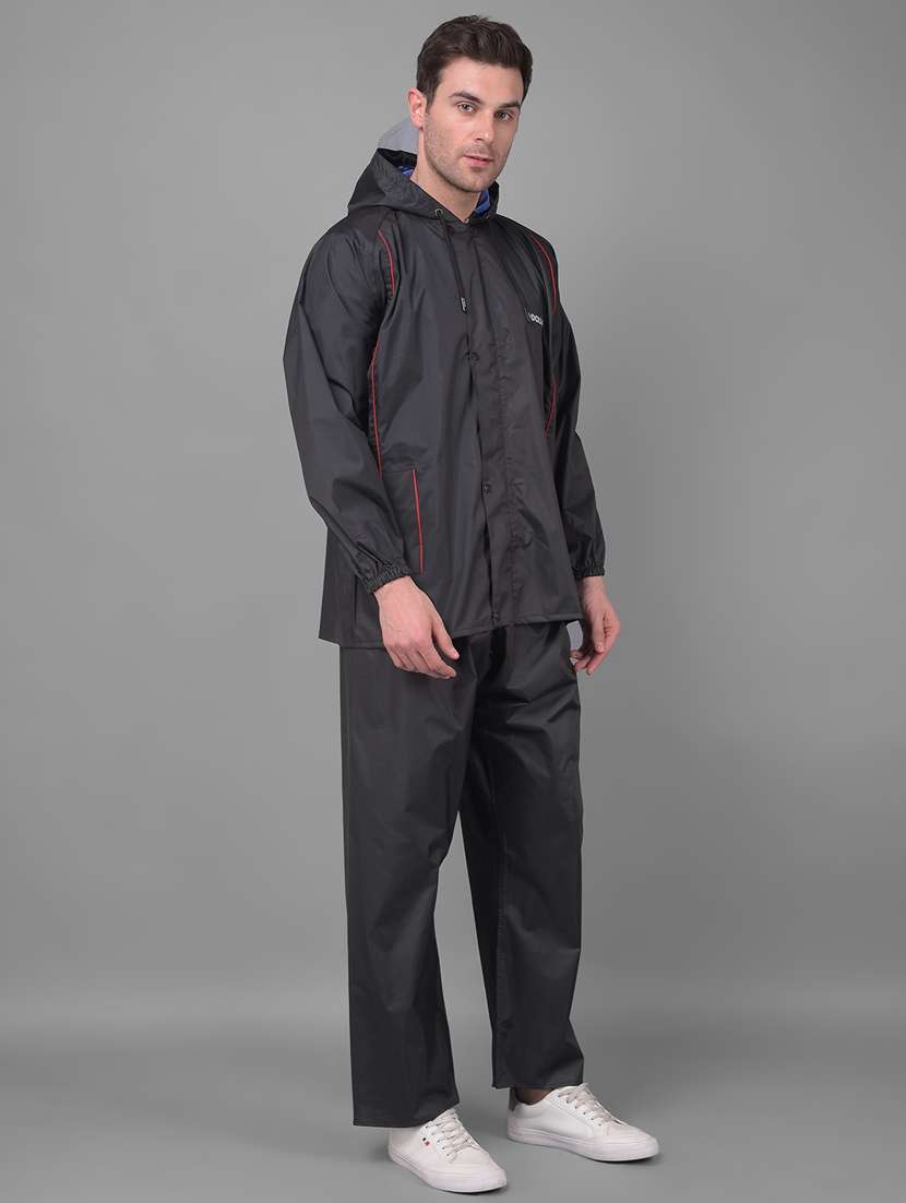 men solid long sleeve hooded rain suit set - 22557535 -  Standard Image - 2