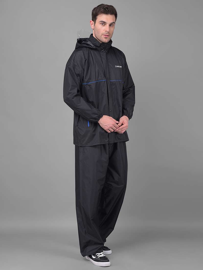 men solid long sleeve hooded rain suit set - 22557555 -  Standard Image - 2