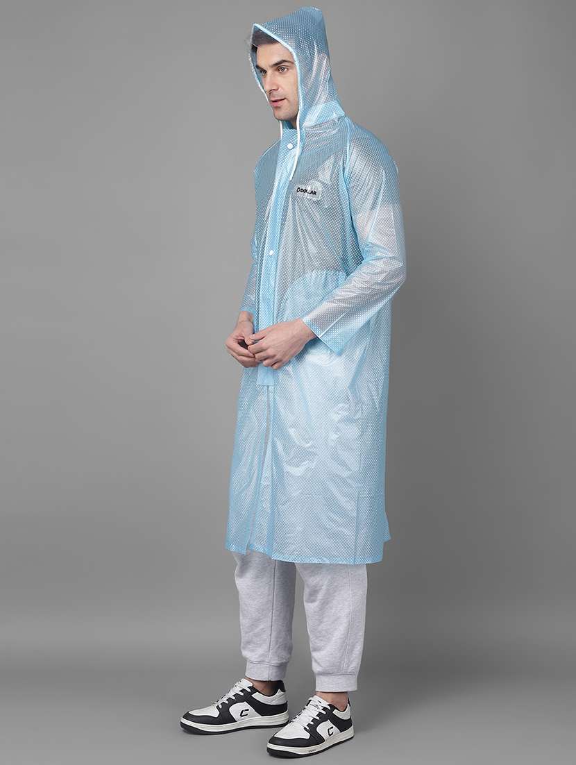 men polka dot long sleeve hooded raincoat - 22557617 -  Standard Image - 2
