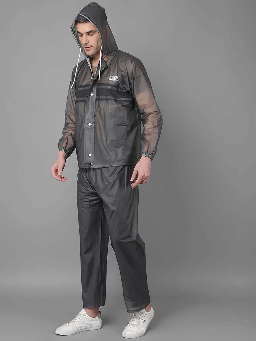 men color block long sleeve hooded rain suit set - 22557681 -  Standard Image - 2