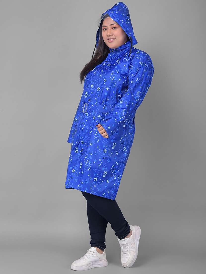 Women Printed Long Sleeves Raincoat - 22557700 -  Standard Image - 2