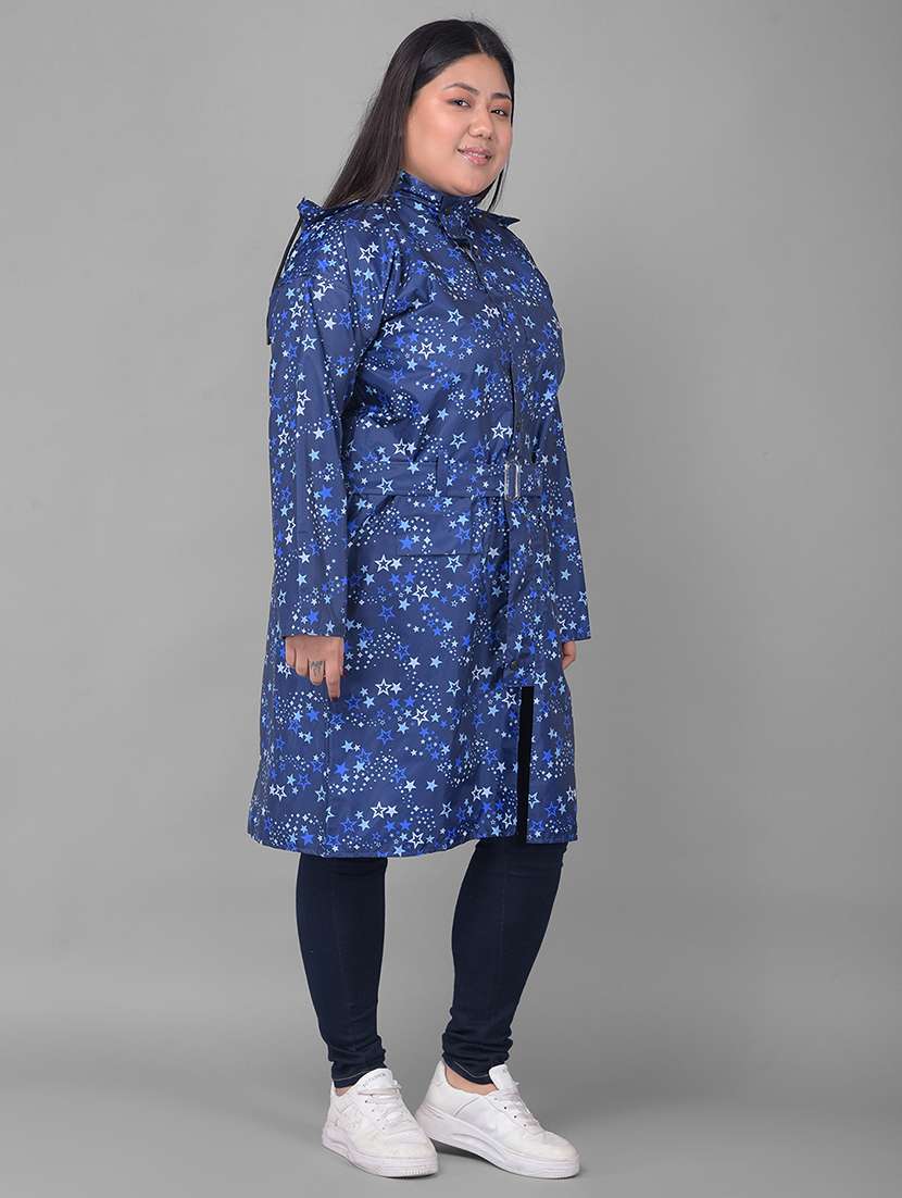 Women Printed Long Sleeves Raincoat - 22557701 -  Standard Image - 2