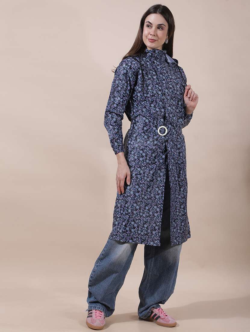 women printed long sleeves raincoat - 22557704 -  Standard Image - 2