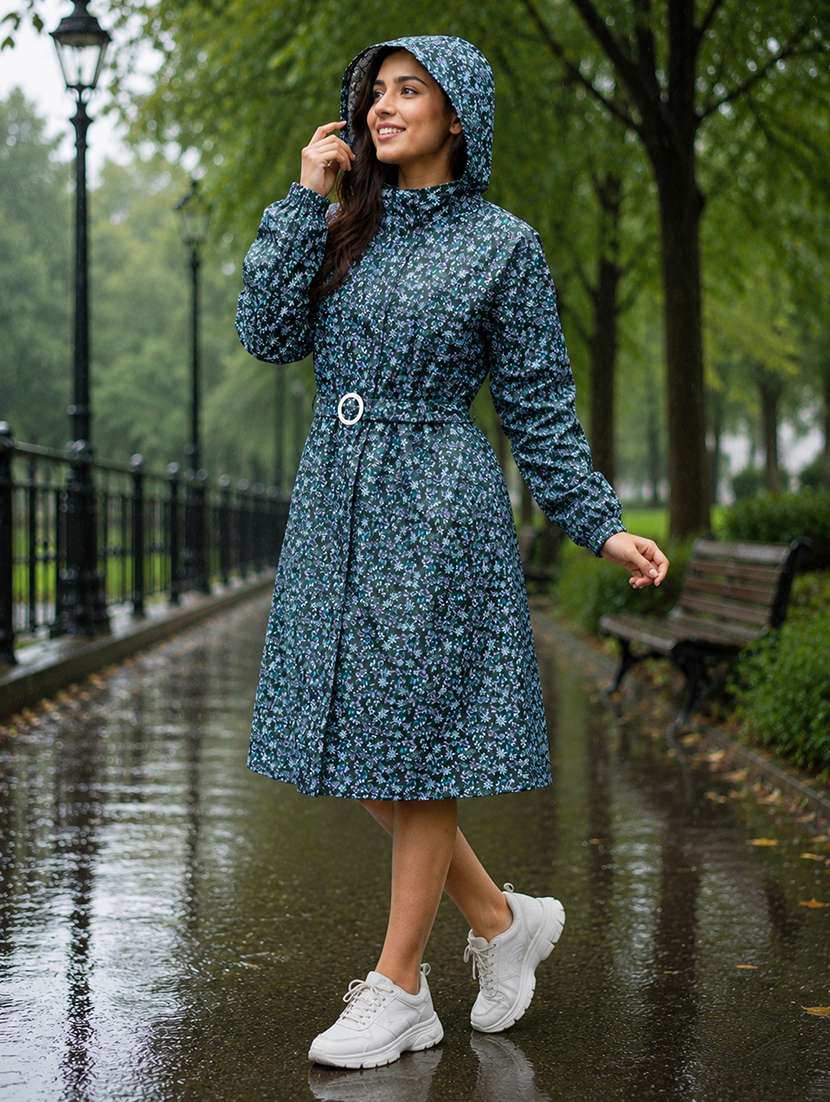 women printed long sleeves raincoat - 22557706 -  Standard Image - 2