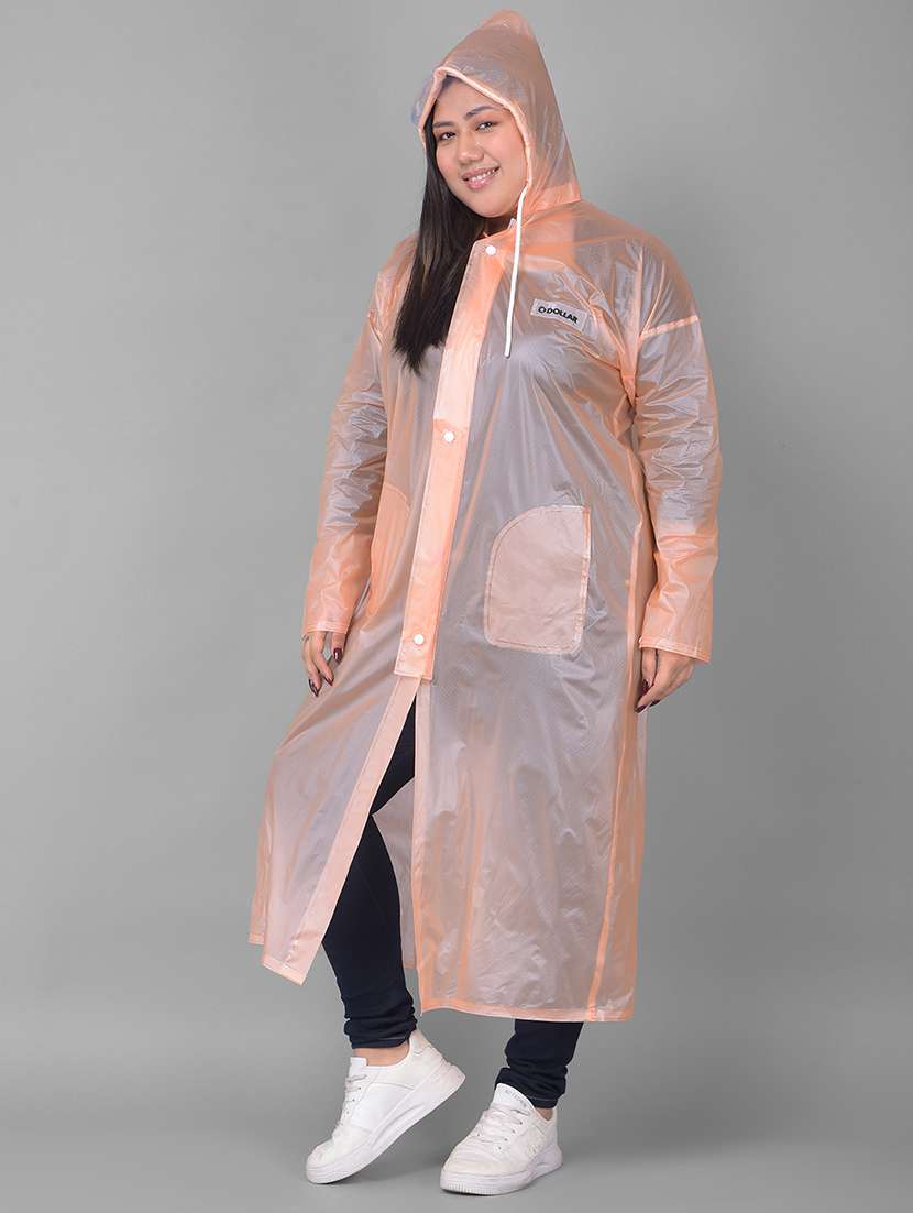 women self design long sleeves raincoat - 22557732 -  Standard Image - 2