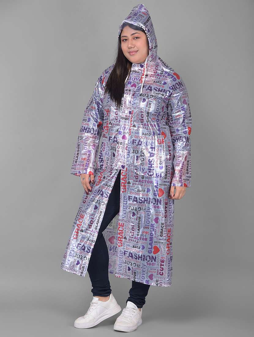 women printed long sleeves raincoat - 22557747 -  Standard Image - 2