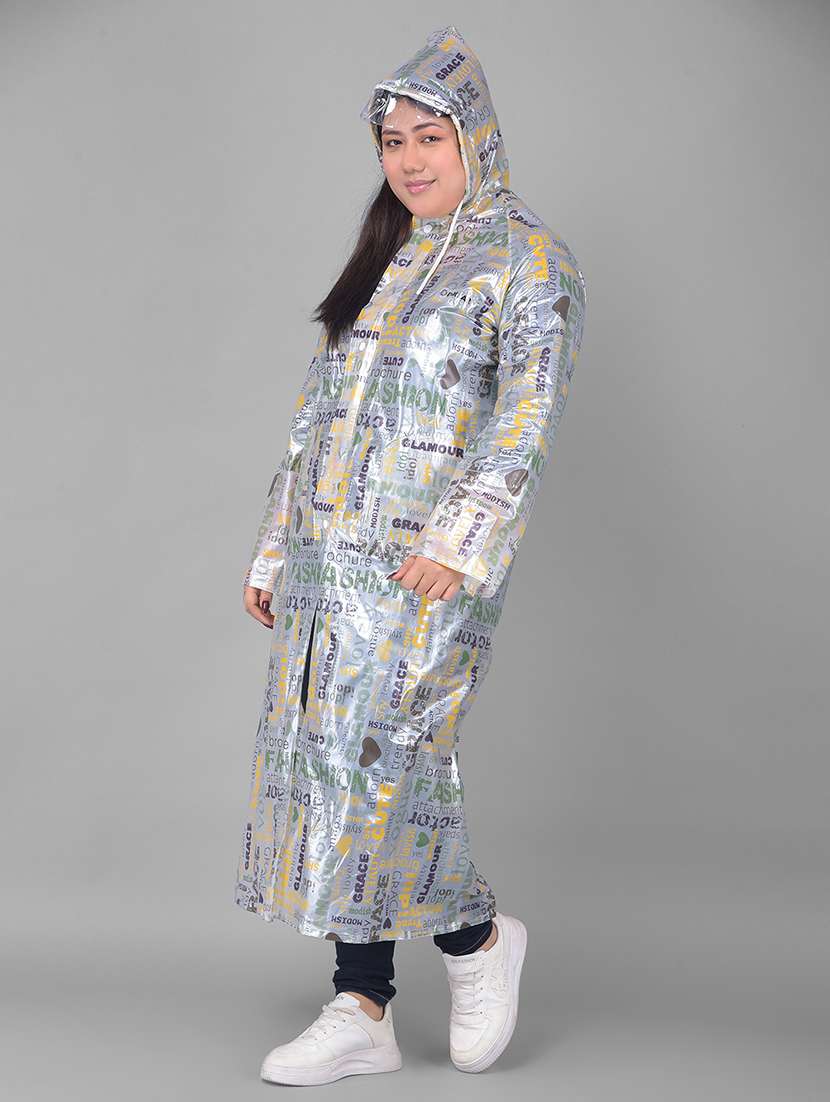 women printed long sleeves raincoat - 22557749 -  Standard Image - 2