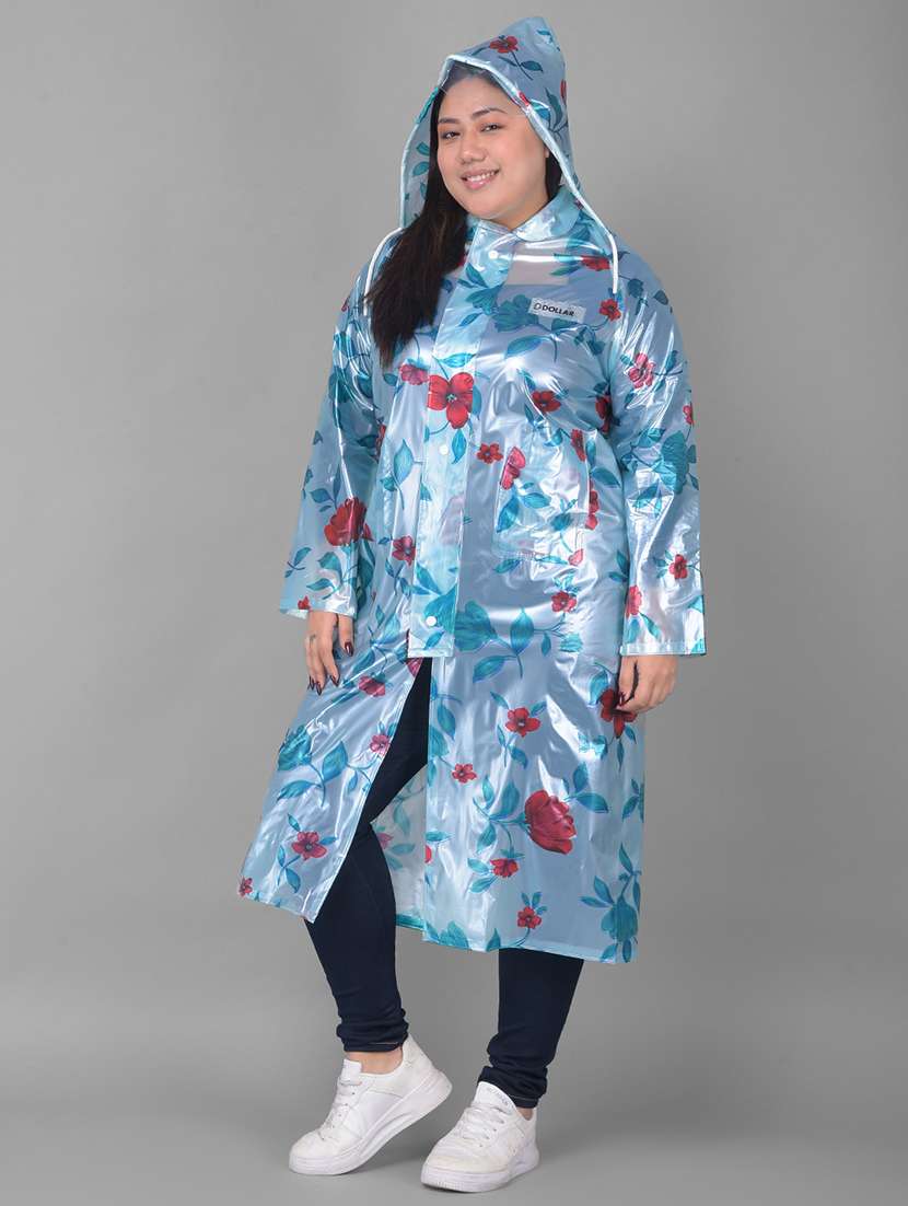 women printed long sleeves raincoat - 22557775 -  Standard Image - 2