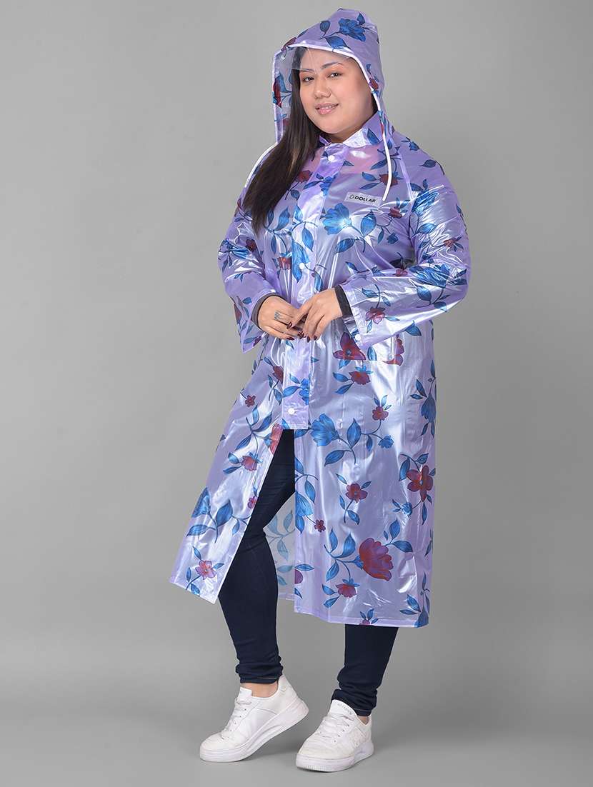 women printed long sleeves raincoat - 22557778 -  Standard Image - 2
