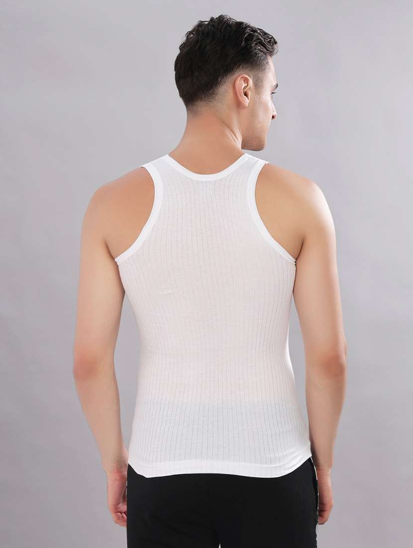 Men Pack Of 7 Solid Sleeveless Vest - 22557908 -  Standard Image - 2