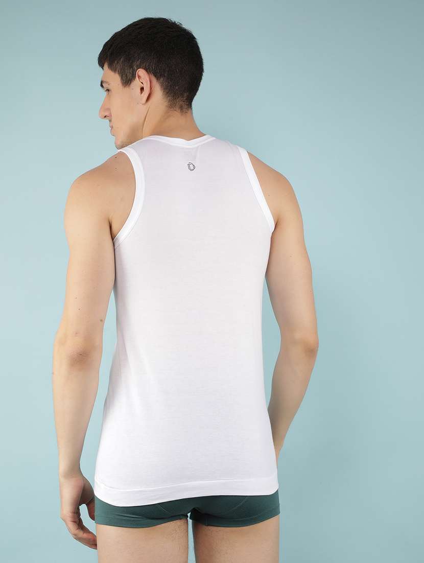 men pack of 5 solid sleeveless vest - 22557927 -  Standard Image - 2