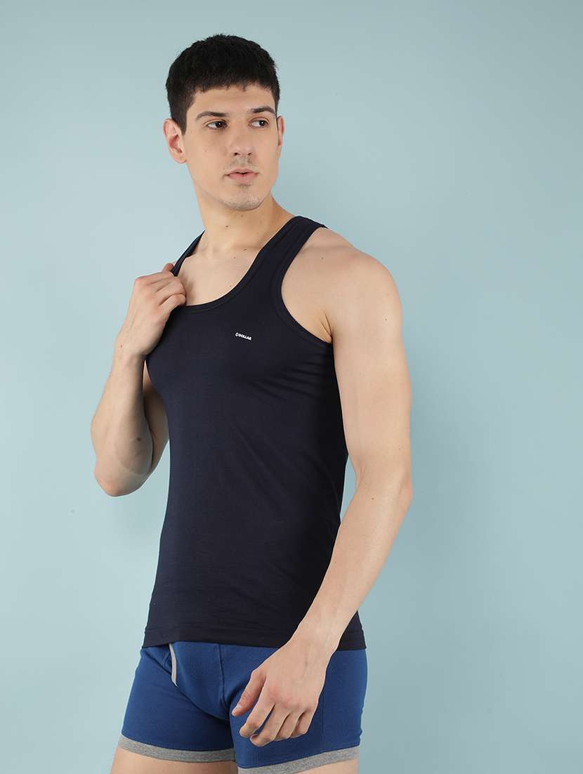 men pack of 3 solid sleeveless vest - 22557967 -  Standard Image - 2