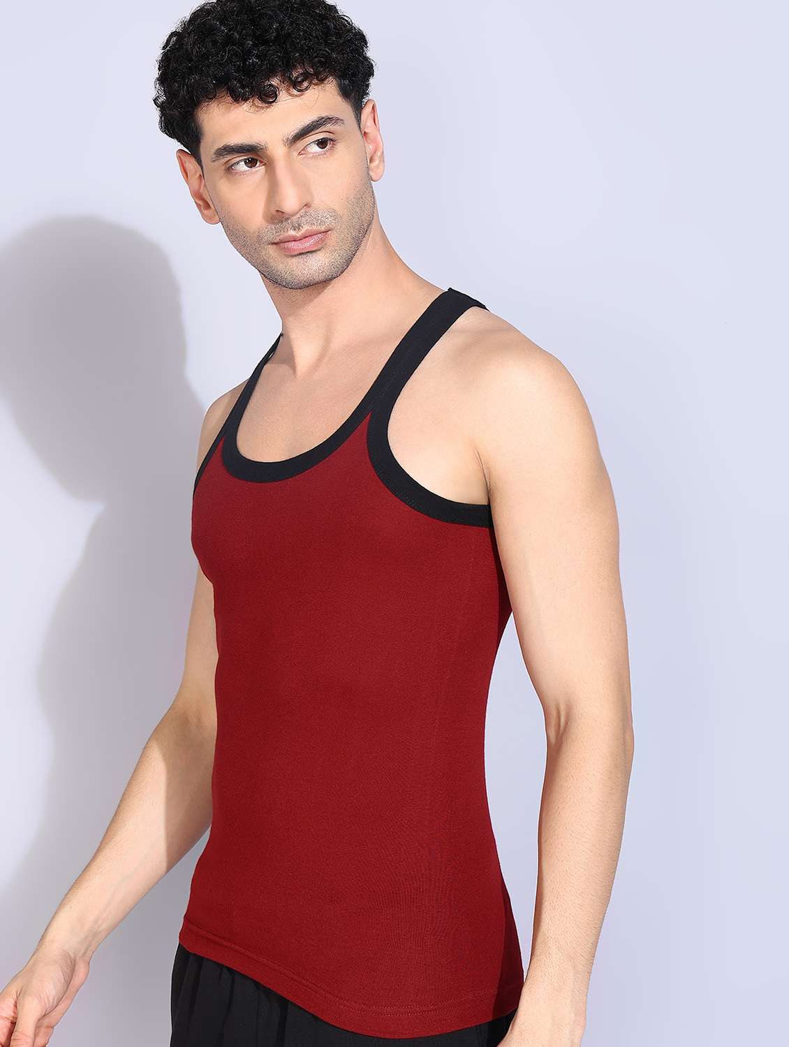 men pack of 5 solid sleeveless vest - 22558043 -  Standard Image - 2