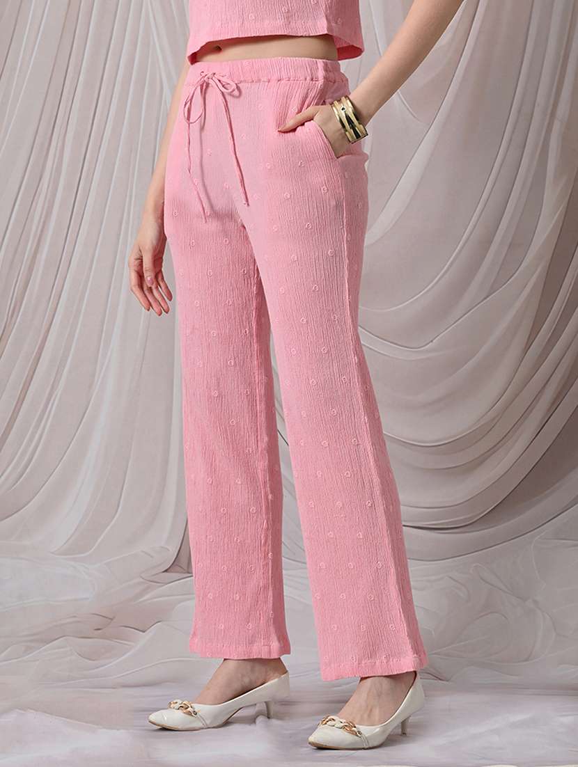 Women Embroidered Mid Rise Straight Trouser - 22558266 -  Standard Image - 2