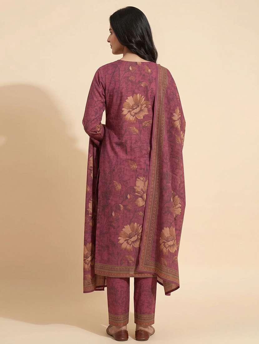 women floral long sleeve kurta pant with dupatta set - 22558329 -  Standard Image - 2