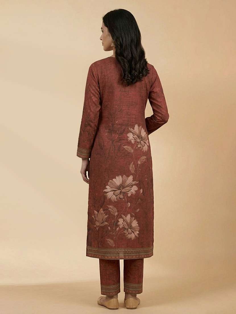 women floral long sleeve kurta pant with dupatta set - 22558330 -  Standard Image - 2