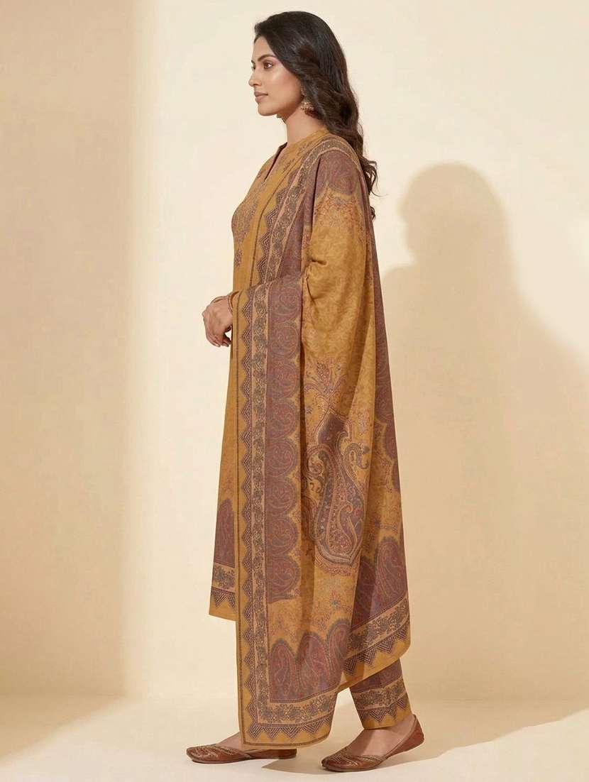 women printed long sleeve kurta pant with dupatta set - 22558337 -  Standard Image - 2