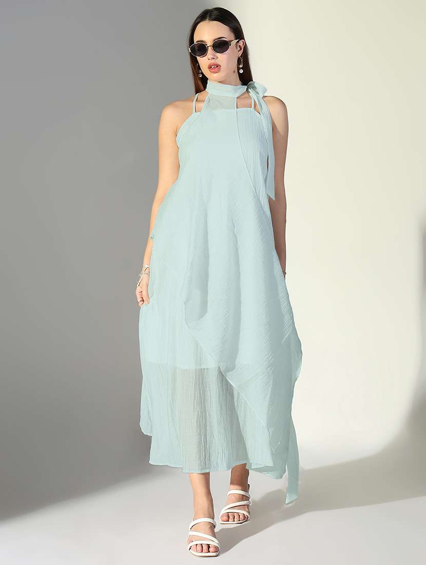 women solid sleeveless a-line dress - 22558628 -  Standard Image - 2