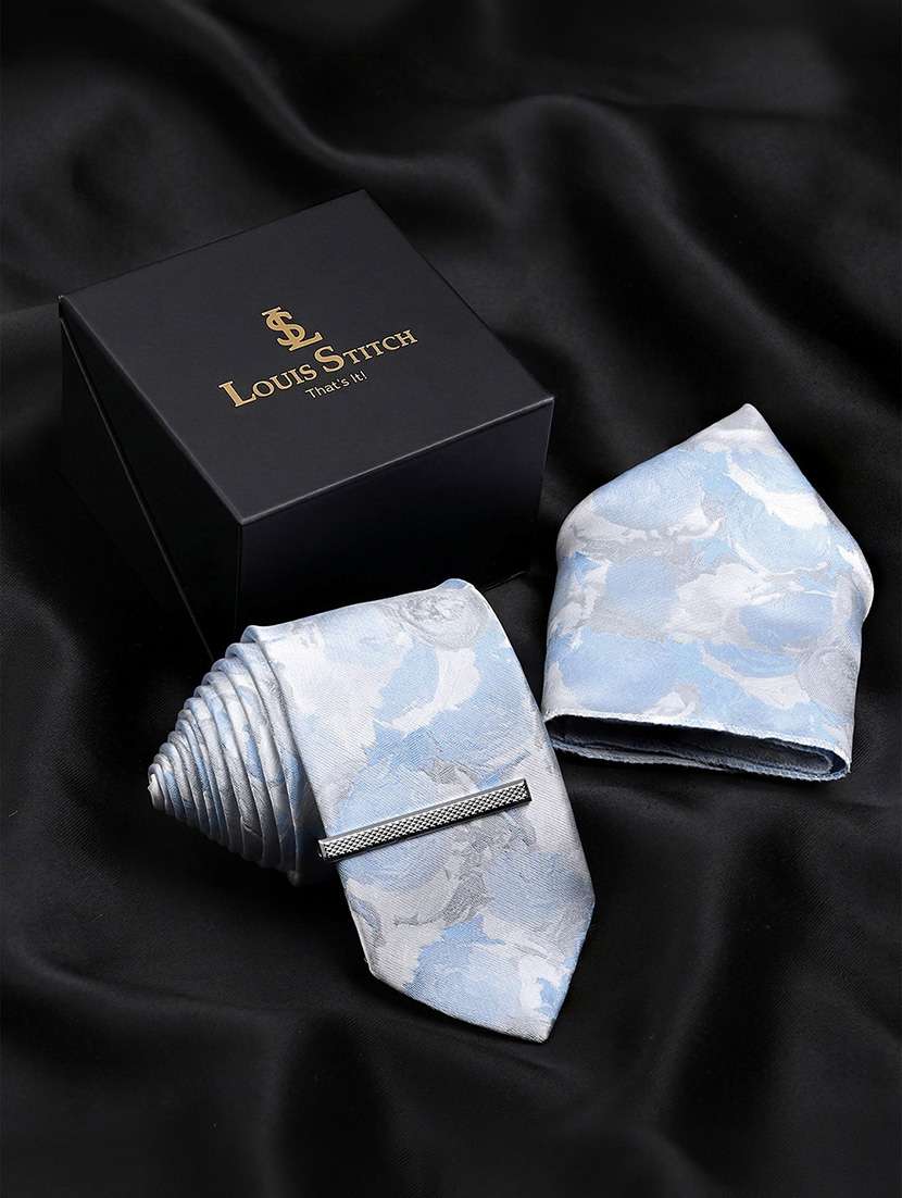 men necktie and pocket square gift box set