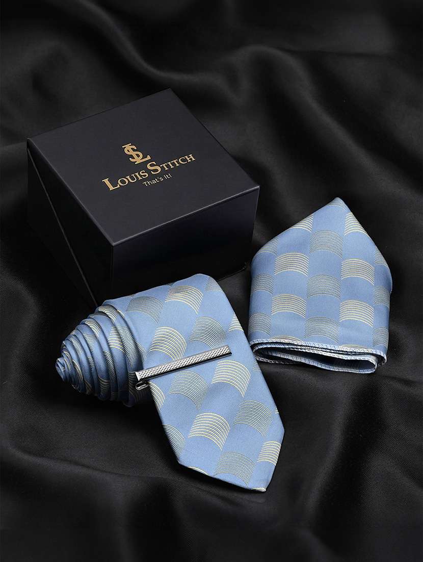 men necktie and pocket square gift box set