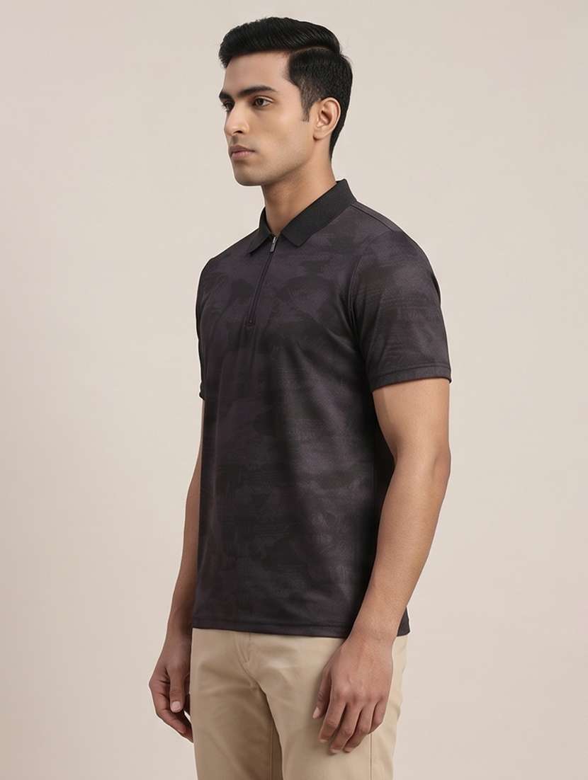 Men Printed Short Sleeves Polo T-shirt - 22561131 -  Standard Image - 2