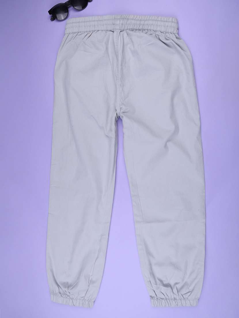 Girls Solid Mid Rise Regular Fit Jogger - 22561160 -  Standard Image - 2