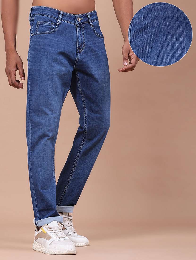 men washed mid rise full length tapered jeans - 22561406 -  Standard Image - 2
