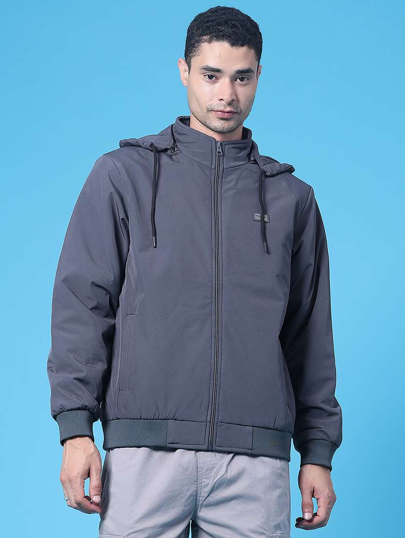 Men Solid Long Sleeve Bomber Jacket - 22562140 -  Standard Image - 2
