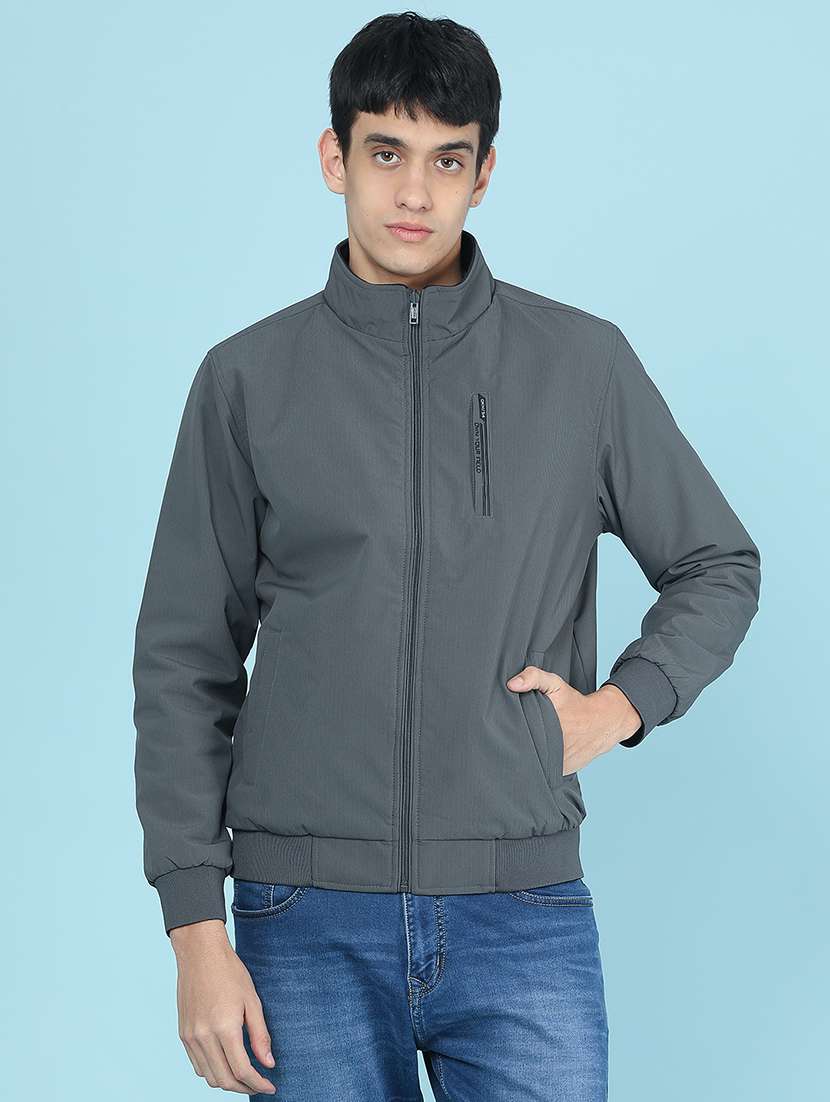 Men Solid Long Sleeve Bomber Jacket - 22562169 -  Standard Image - 2