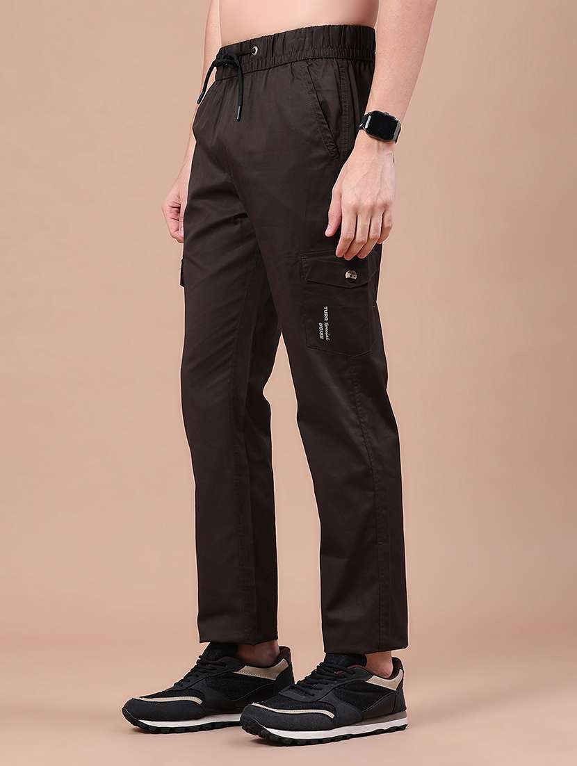 men solid mid rise regular fit cargo  - 22562323 -  Standard Image - 2