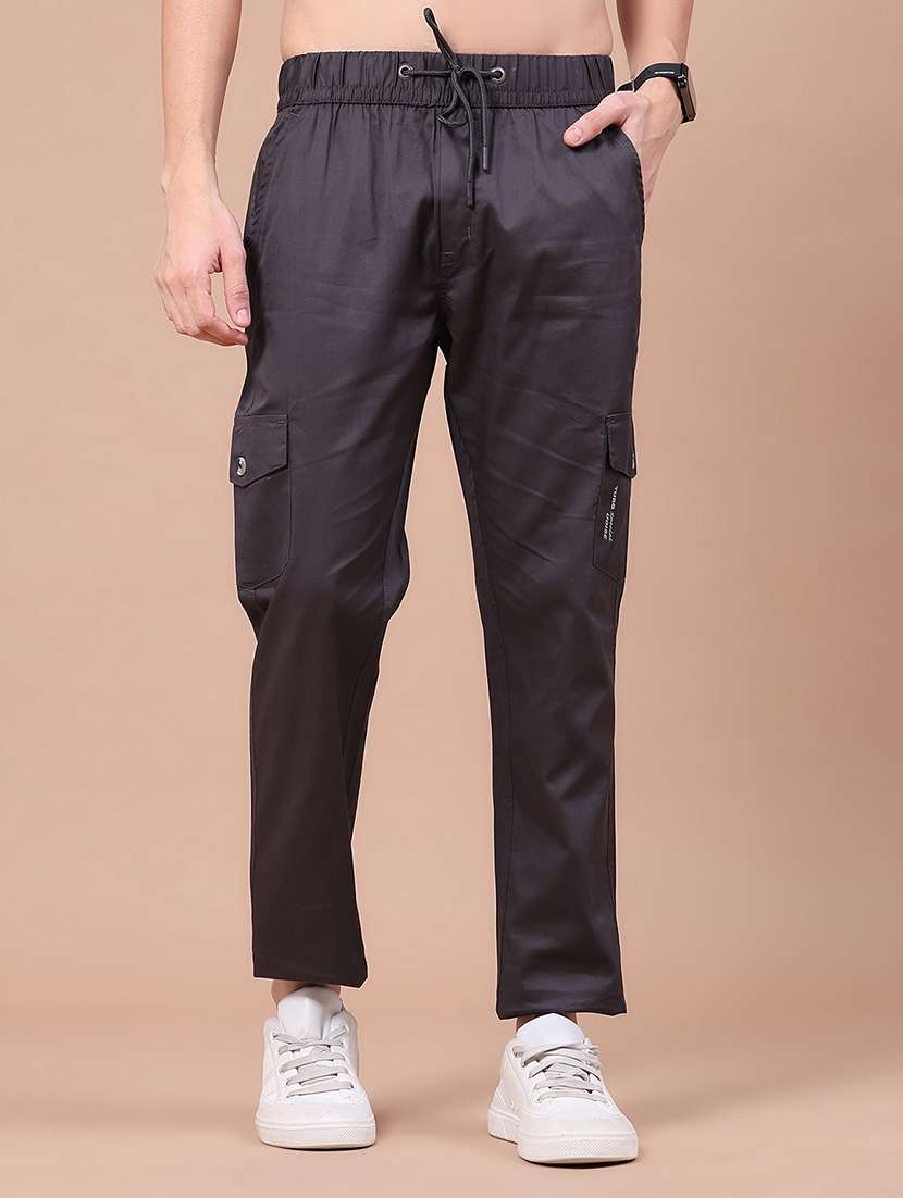 men solid mid rise regular fit cargo  - 22562325 -  Standard Image - 2