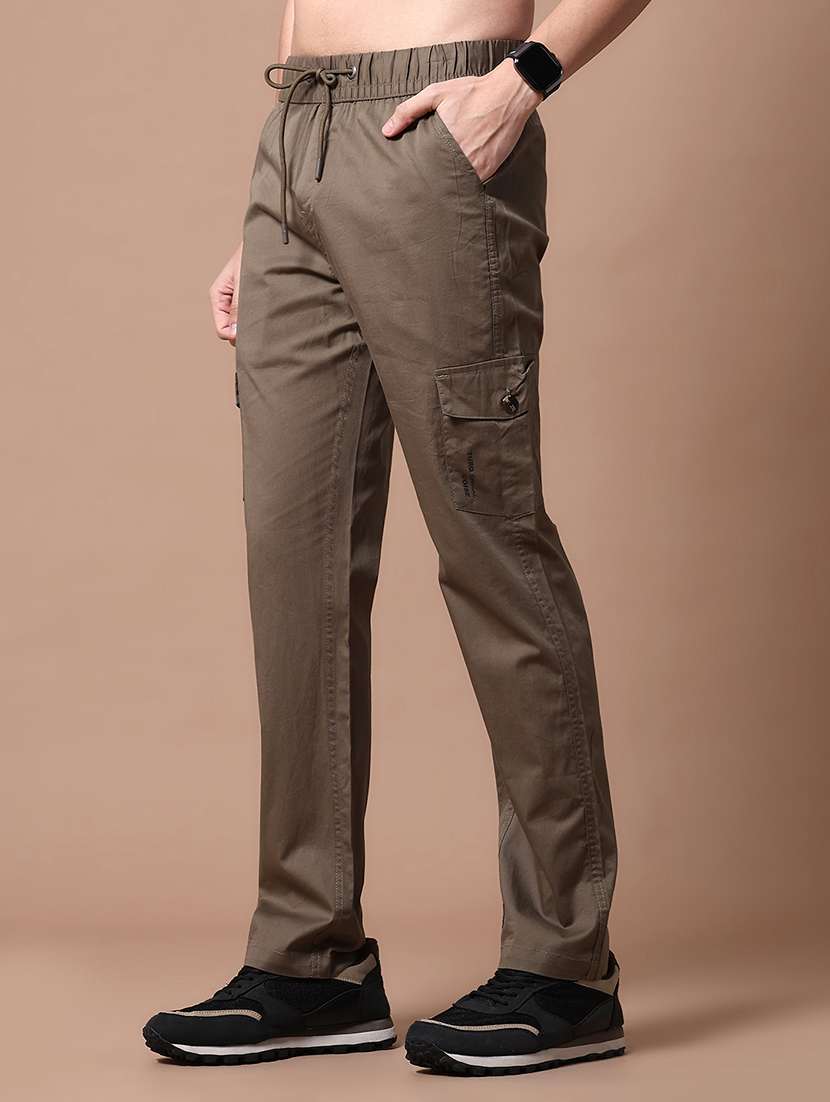 men solid mid rise regular fit cargo  - 22562328 -  Standard Image - 2