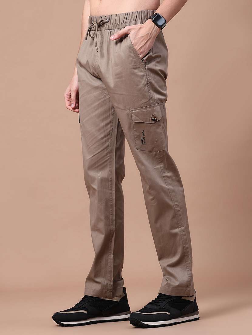 men solid mid rise regular fit cargo  - 22562329 -  Standard Image - 2