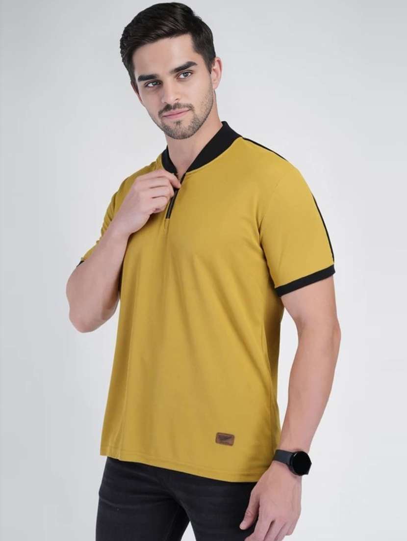 men solid short sleeves regular fit t-shirt - 22562710 -  Standard Image - 2