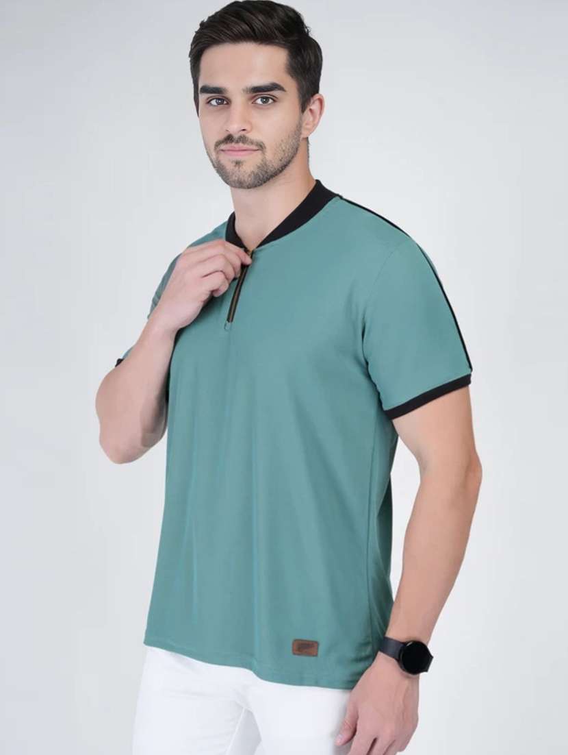 men solid short sleeves regular fit t-shirt - 22562711 -  Standard Image - 2