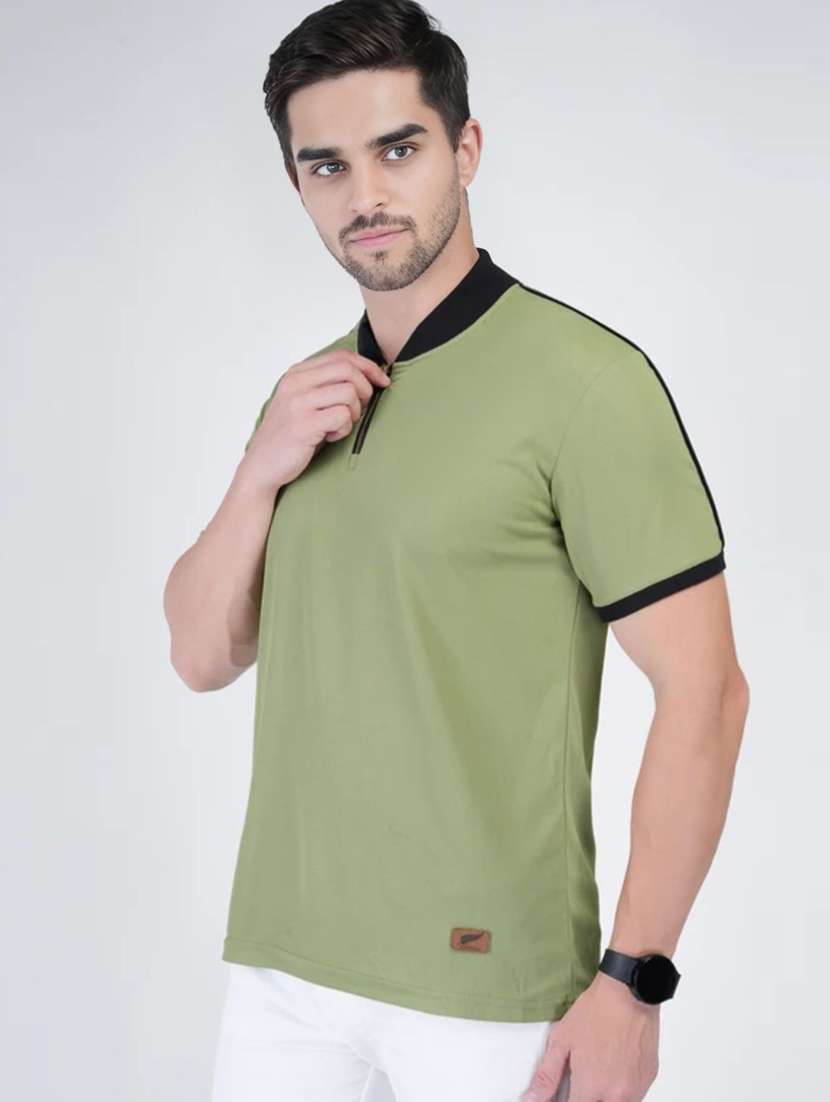 men solid short sleeves regular fit t-shirt - 22562712 -  Standard Image - 2