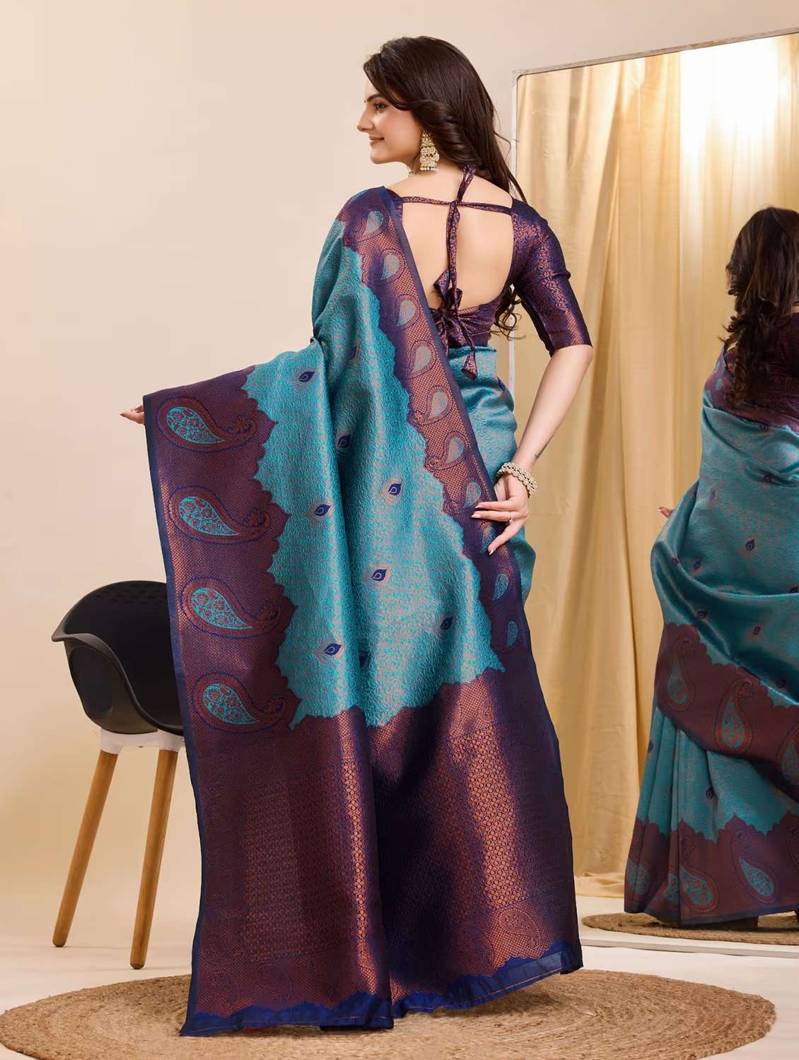 women self design banarasi saree with blouse - 22562817 -  Standard Image - 2
