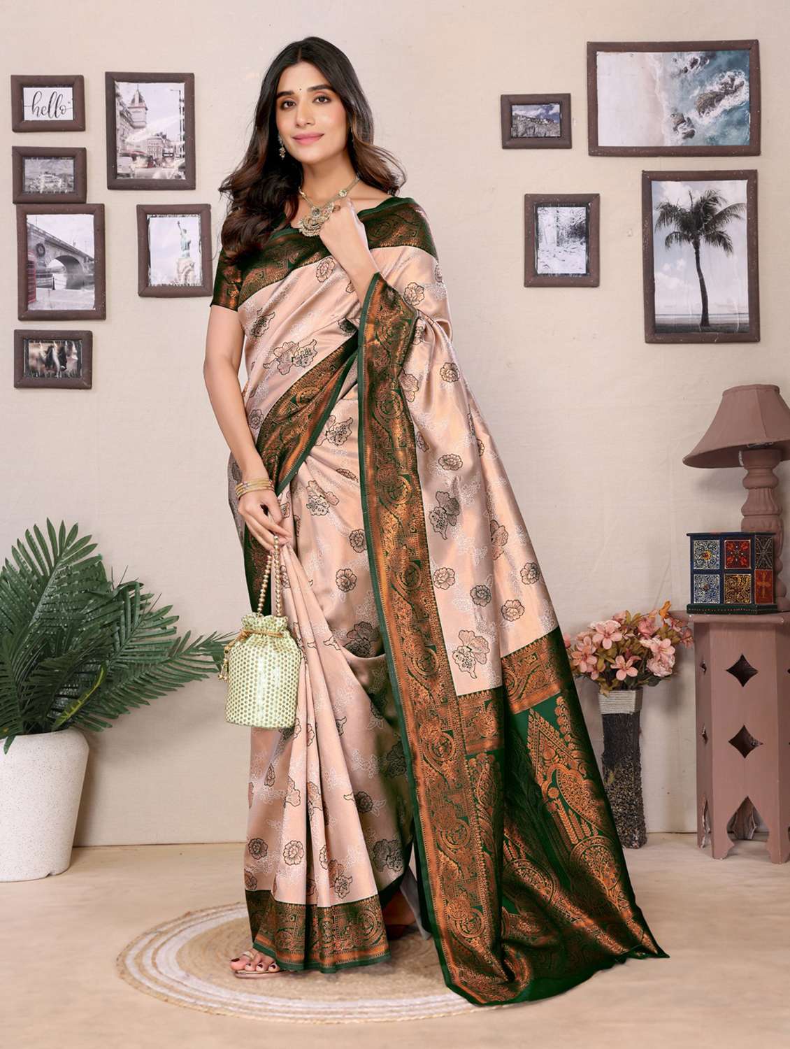 women self design banarasi saree with blouse - 22562828 -  Standard Image - 2