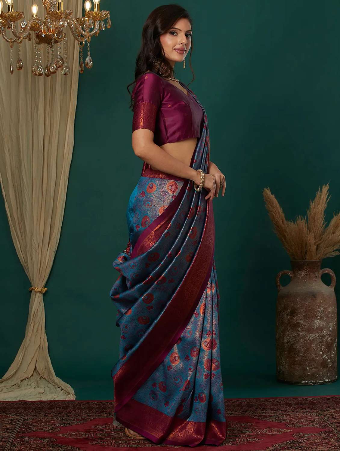 women self design banarasi saree with blouse - 22562855 -  Standard Image - 2
