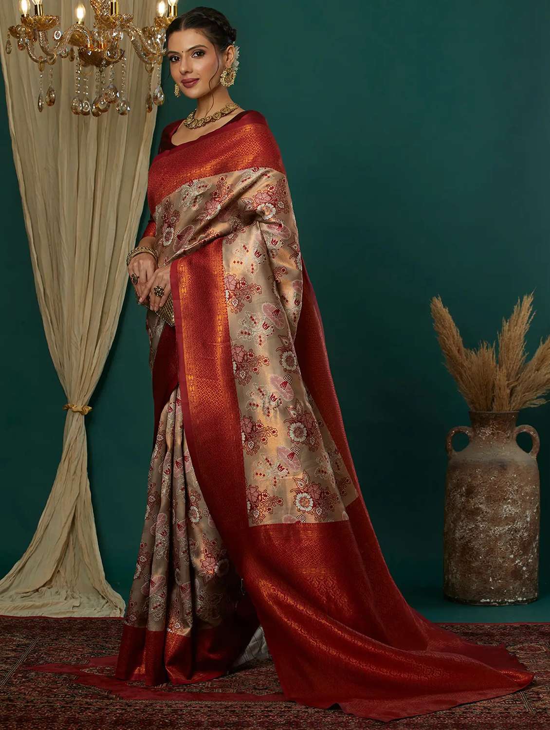 women self design banarasi saree with blouse - 22562856 -  Standard Image - 2