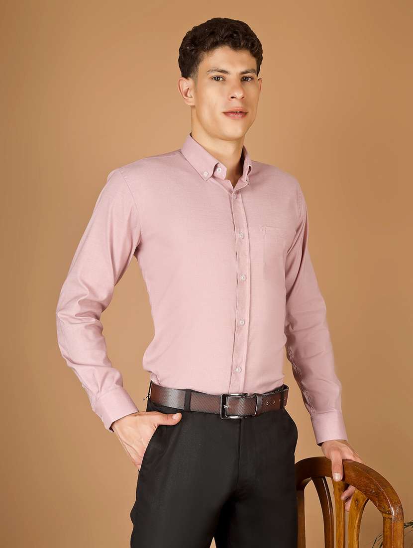 men solid long sleeve slim fit formal shirt - 22562968 -  Standard Image - 2