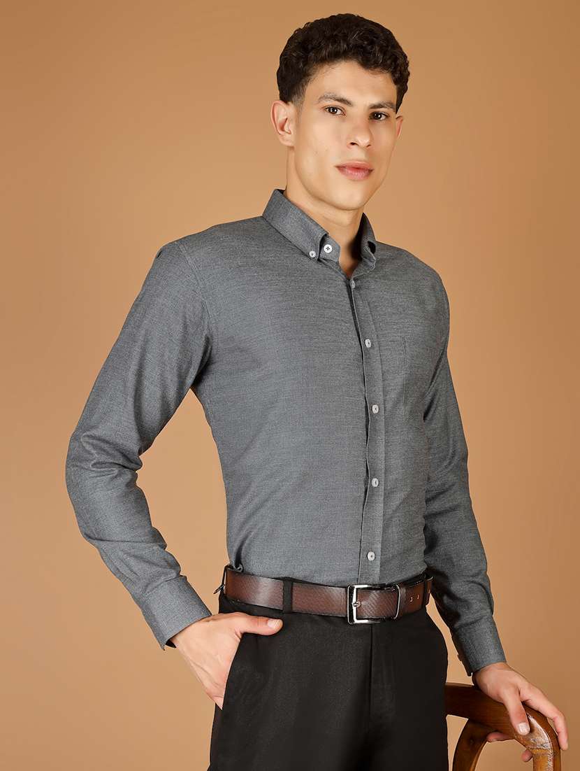 men solid long sleeve slim fit formal shirt - 22562971 -  Standard Image - 2