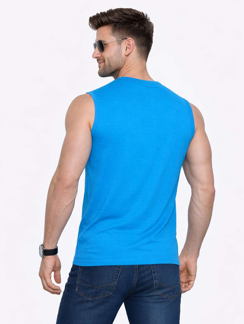 men solid sleeveless regular fit t-shirt - 22563331 -  Standard Image - 2