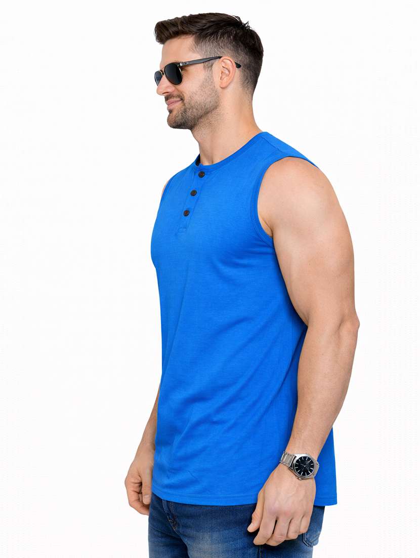 men solid sleeveless regular fit t-shirt - 22563337 -  Standard Image - 2
