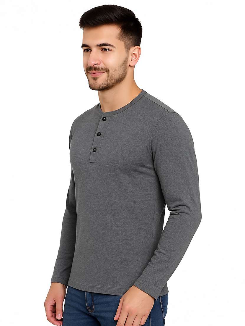 men solid long sleeves regular fit t-shirt - 22563363 -  Standard Image - 2